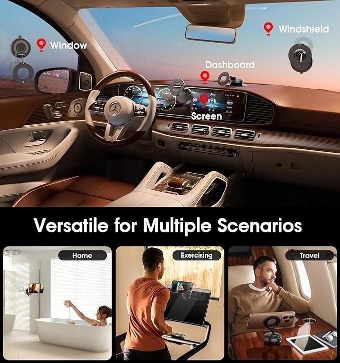 Magnetic Suction Phone Holder - Best Car, Office Desk & more